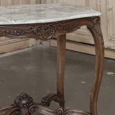 Antique French Louis XV Marble Top Center Table