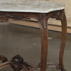 Antique French Louis XV Marble Top Center Table