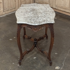 Antique French Louis XV Marble Top Center Table