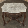 Antique French Louis XV Marble Top Center Table