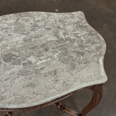 Antique French Louis XV Marble Top Center Table