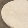 Mid Century Polished Brass Tripod Table with Lion Heads and Stone Top