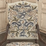 Late 19th Century Louis XIV Walnut Armchair ~ Fauteuil with Antique Tapestry