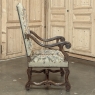 Late 19th Century Louis XIV Walnut Armchair ~ Fauteuil with Antique Tapestry