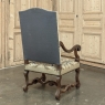 Late 19th Century Louis XIV Walnut Armchair ~ Fauteuil with Antique Tapestry