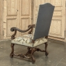 Late 19th Century Louis XIV Walnut Armchair ~ Fauteuil with Antique Tapestry