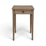 Petite 19th Century Rustic Louis XVI Stripped Oak End Table