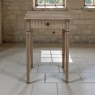 Petite 19th Century Rustic Louis XVI Stripped Oak End Table