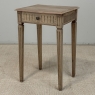 Petite 19th Century Rustic Louis XVI Stripped Oak End Table