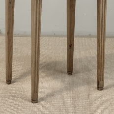 Petite 19th Century Rustic Louis XVI Stripped Oak End Table
