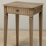Petite 19th Century Rustic Louis XVI Stripped Oak End Table
