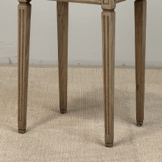 Petite 19th Century Rustic Louis XVI Stripped Oak End Table