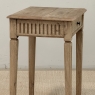 Petite 19th Century Rustic Louis XVI Stripped Oak End Table
