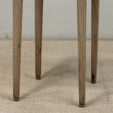 Petite 19th Century Rustic Louis XVI Stripped Oak End Table