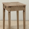 Petite 19th Century Rustic Louis XVI Stripped Oak End Table