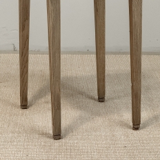 Petite 19th Century Rustic Louis XVI Stripped Oak End Table