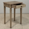 Petite 19th Century Rustic Louis XVI Stripped Oak End Table