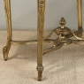 19th Century French Louis XVI Gilded Marble Top Oval Center Table