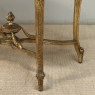 19th Century French Louis XVI Gilded Marble Top Oval Center Table