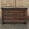 19th Century French Henri II Marble Top Walnut Commode