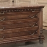 19th Century French Henri II Marble Top Walnut Commode