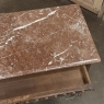19th Century French Henri II Marble Top Walnut Commode