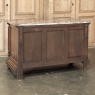 19th Century French Henri II Marble Top Walnut Commode