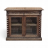 19th Century French Renaissance Revival Oak Vitrine ~ Credenza