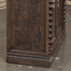 19th Century French Renaissance Revival Oak Vitrine ~ Credenza