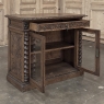 19th Century French Renaissance Revival Oak Vitrine ~ Credenza