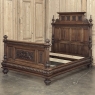 19th Century French Walnut Renaissance Revival Queen Bed