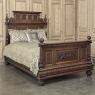 19th Century French Walnut Renaissance Revival Queen Bed