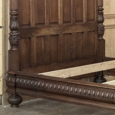 19th Century French Walnut Renaissance Revival Queen Bed