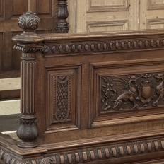 19th Century French Walnut Renaissance Revival Queen Bed