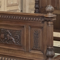 19th Century French Walnut Renaissance Revival Queen Bed
