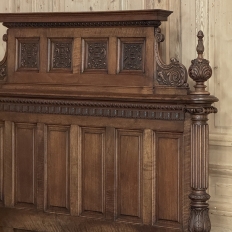 19th Century French Walnut Renaissance Revival Queen Bed