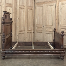 19th Century French Walnut Renaissance Revival Queen Bed