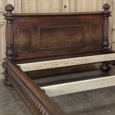 19th Century French Walnut Renaissance Revival Queen Bed