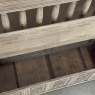 19th Century French Renaissance Barley Twist Stripped Oak Hall Bench Trunk