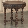 Antique French Renaissance Octagonal Barley Twist Table