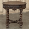 Antique French Renaissance Octagonal Barley Twist Table