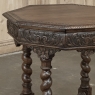 Antique French Renaissance Octagonal Barley Twist Table