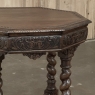 Antique French Renaissance Octagonal Barley Twist Table