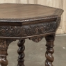 Antique French Renaissance Octagonal Barley Twist Table