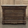19th Century Napoleon III Neoclassical Rosewood Commode with Original Carrara Marble