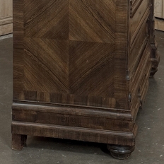 19th Century Napoleon III Neoclassical Rosewood Commode with Original Carrara Marble