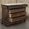 19th Century Napoleon III Neoclassical Rosewood Commode with Original Carrara Marble