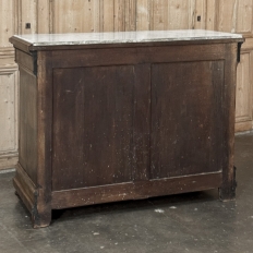 19th Century Napoleon III Neoclassical Rosewood Commode with Original Carrara Marble