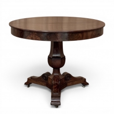 19th Century French Louis Philippe Period Mahogany Center Table