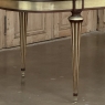 Grand Antique French Louis XVI Mahogany Dining Table with Carrara Marble Top